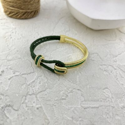 دستبند زنانه چرمی مدل قایق بادبانی کد B5327