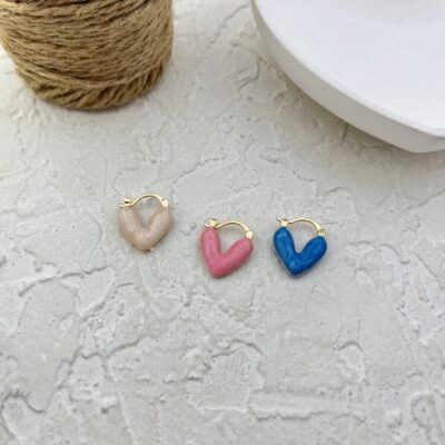 گوشواره زنانه مدل قلب کد E6119