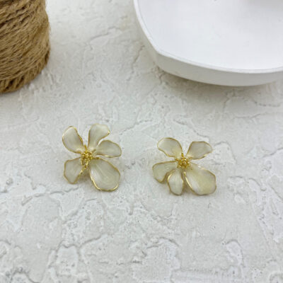 گوشواره زنانه میناکاری مدل گل کد E6180