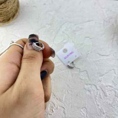 گوشواره زنانه ژوپینگ مدل گل جواهری کد E6295