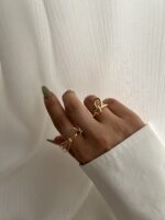 انگشتر مینیمال پاپیون و گره کد R1024