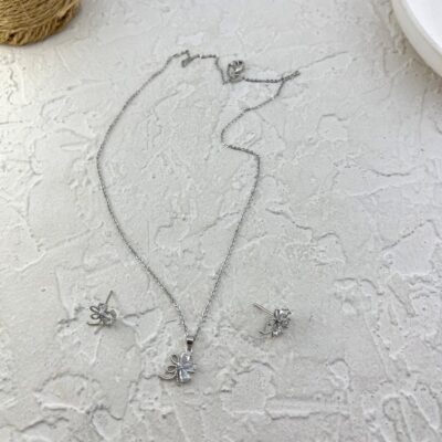 نیم ست زنانه ژوپینگ جواهری مدل گل کد M4377