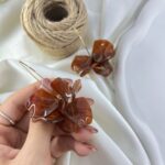 گوشواره زنانه مدل رزین کد E6371