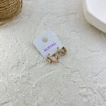 گوشواره زنانه ژوپینگ مدل نگین جواهری کد E6249