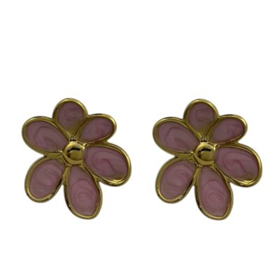 گوشواره زنانه میناکاری مدل گل کد E5789