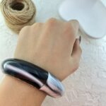 دستبند زنانه بنگل مدل رزین کد B5373