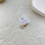 گوشواره زنانه ژوپینگ مدل نگین جواهری کد E6246