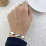 دستبند زنانه بنگل مدل جواهری کد B5409