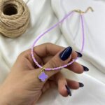 گردنبند زنانه مهره ای تابستانی مدل ونکلیف کد N5249