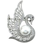 گل سینه زنانه ژوپینگ مدل قو کد G4168