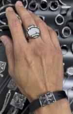 انگشتر مردانه بیضی کد Men0057