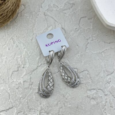 گوشواره زنانه ژوپینگ مدل جواهری کد E6277