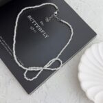 گردنبند زنانه مدل مروارید پاپیون N4968