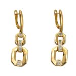 گوشواره زنانه ژوپینگ طرح طلا کد E6288