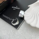 گوشواره زنانه مدل اینه ای طرح حلقه کد E5698