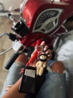آویز کیف چارم بگ خرس موتور سوار کد ch004