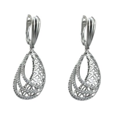 گوشواره زنانه ژوپینگ مدل جواهری کد E6277