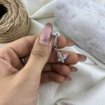 پیرسینگ ناف فیک زنانه مدل پروانه کد P4901