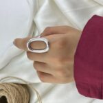 انگشتر زنانه مدل آینه ای دایره کد R51785