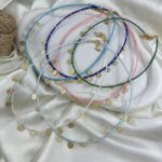 گردنبند زنانه مهره ای تابستانی مدل سکه ای کد N5236