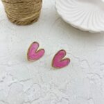 گوشواره زنانه میناکاری مدل برگ کد E5776