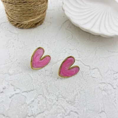 گوشواره زنانه میناکاری مدل برگ کد E5776