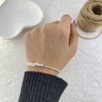دستبند زنانه بنگل مدل گره کد B5444
