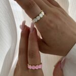 انگشتر میناکاری طرح قلب کد N1019