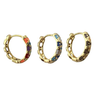 گوشواره زنانه میناکاری مدل مثلث کد E5773