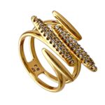 انگشتر زنانه ژوپینگ مدل خطی کد R4974