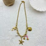 گردنبند زنانه مدل ستاره صدف دلفین کد N5068