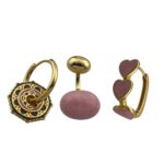 گوشواره زنانه میناکاری مدل قلب کد E5790