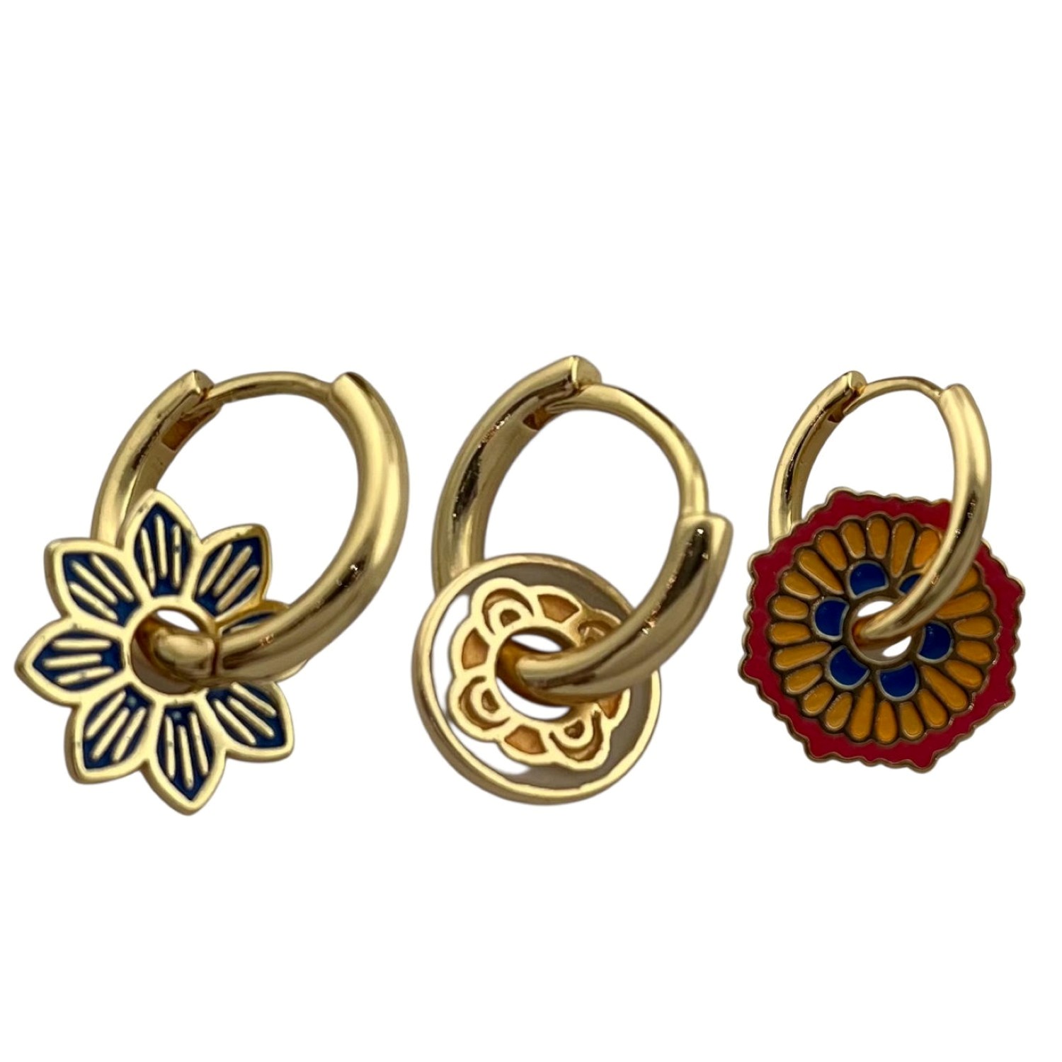 گوشواره-زنانه-میناکاری-مدل-گل-کد-E5791-1 گوشواره زنانه میناکاری مدل گل کد E5791