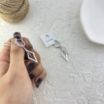 گوشواره زنانه ژوپینگ مدل لوزی کد E6281