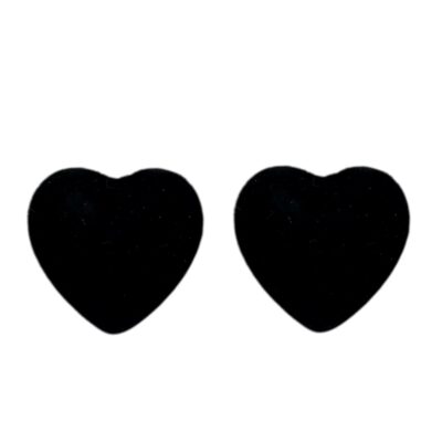 گوشواره زنانه مخملی مدل قلب کد E6067