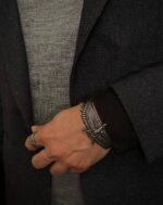 دستبند بنگل مردانه مدل فروهر کد Men0024