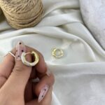 گوشواره زنانه میناکاری مدل گل کد E6415
