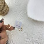 گوشواره زنانه ژوپینگ مدل نگین جواهری کد E6233