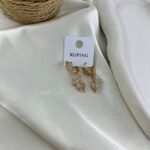 گوشواره زنانه ژوپینگ مدل برگ کد E6494
