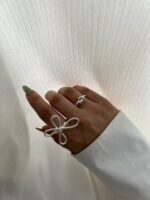 انگشتر مینیمال گل و گره کد R1045