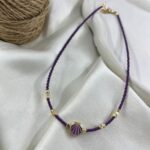 گردنبند زنانه مهره ای تابستانی مدل صدف کد N5259