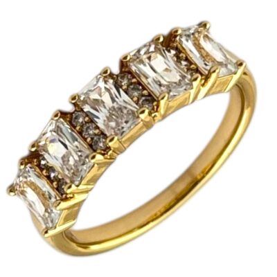 انگشتر زنانه ژوپینگ مدل تنیسی جواهری کد R5143