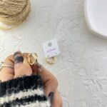 گوشواره زنانه ژوپینگ مدل نگین جواهری کد E6247