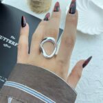 انگشتر زنانه مینیمال ابنقره مدل دایره کد R5074