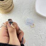 گوشواره زنانه ژوپینگ مدل حلقهای تراش دار کد E6265