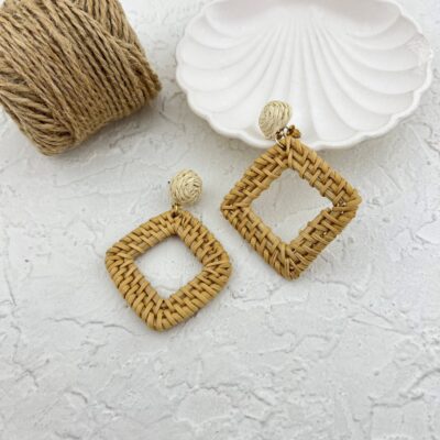 گوشواره زنانه مدل حصیری کد E5620