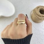 انگشتر زنانه مینیمال مدل توپی کد R51753