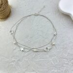 گردنبند زنانه مدل مینیمال اب نقره سه لاین کد N5183