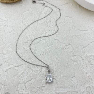 گردنبند زنانه مدل تک نگین کد N5108