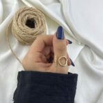 انگشتر زنانه مدل دایره و خط کد R51812